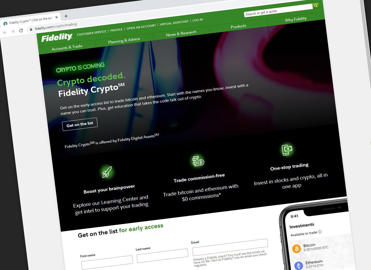 Fidelity Promotes 'Early Access' to Crypto Platform | Barron's