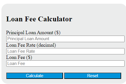 Federal Loan Calculator