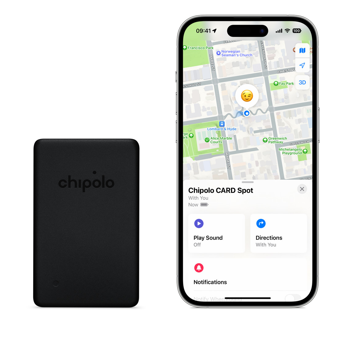 Chipolo CARD Spot Wallet Finder - Apple (AU)