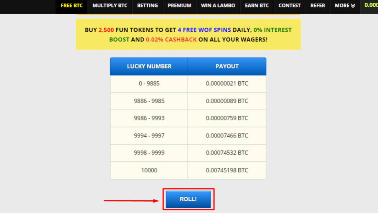 Freebitcoin [] - Auto Roll - New Bonuses - Multiply - Lottery - Status Console - Feedback