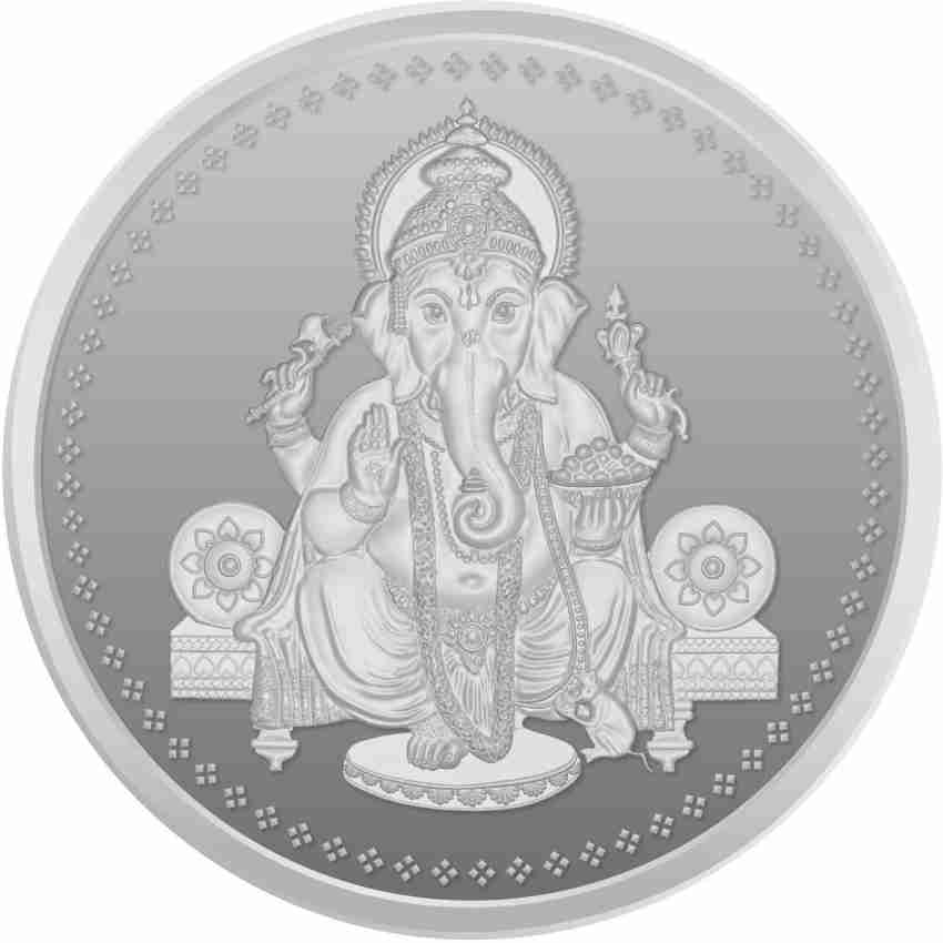 MMTC-PAMP lakshmi ganesh silver coin