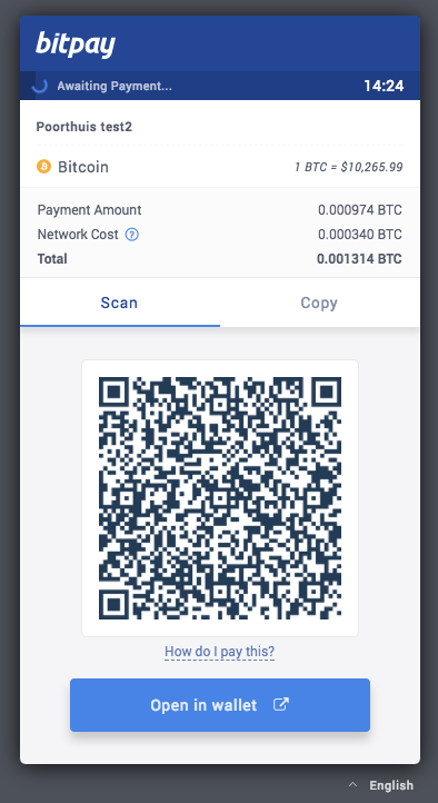 Finding the Bitcoin Address on a BitPay Invoice