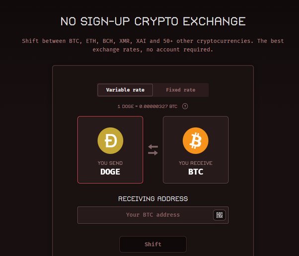 Trade BTC (Bitcoin) to DOGE (Dogecoin) - Zengo