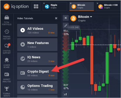 IqOption - Cryptocurrency