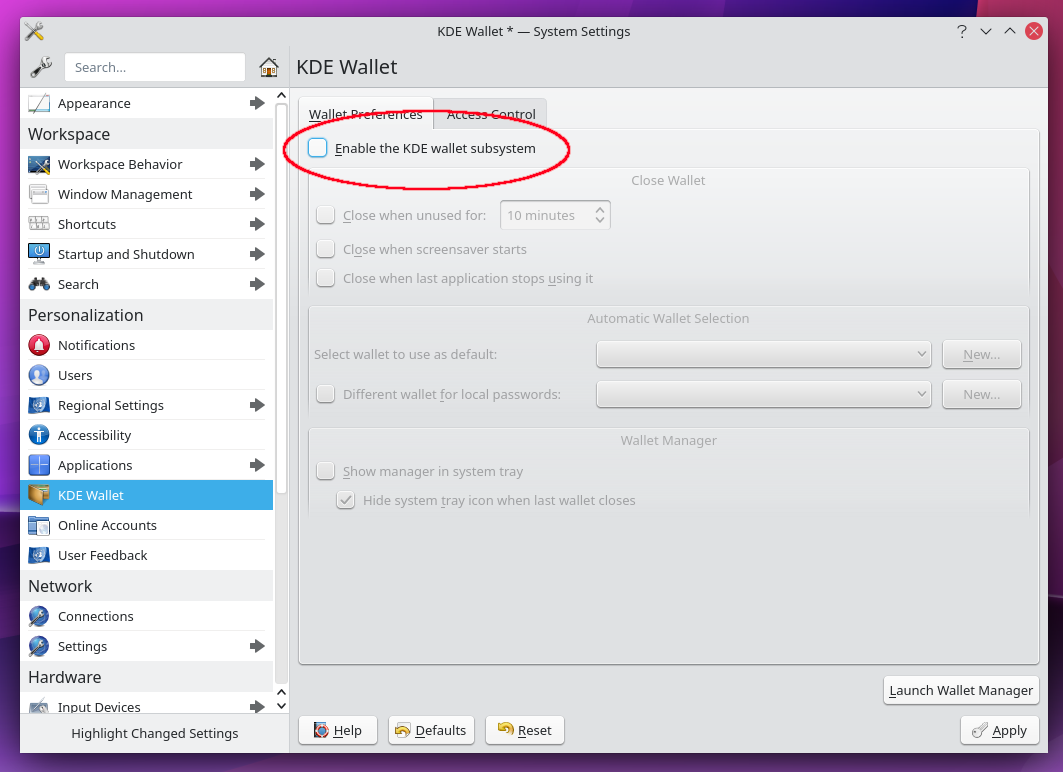 KDE Wallet Service - KDE Plasma - Manjaro Linux Forum