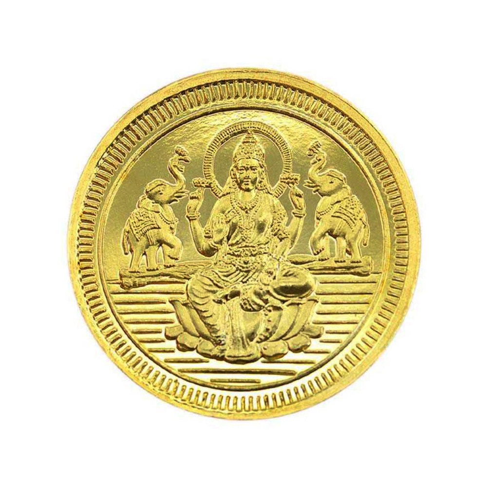 1 gram 24 Karat Gold Coin with Lakshmi Motif - Titan Corporate Gifting