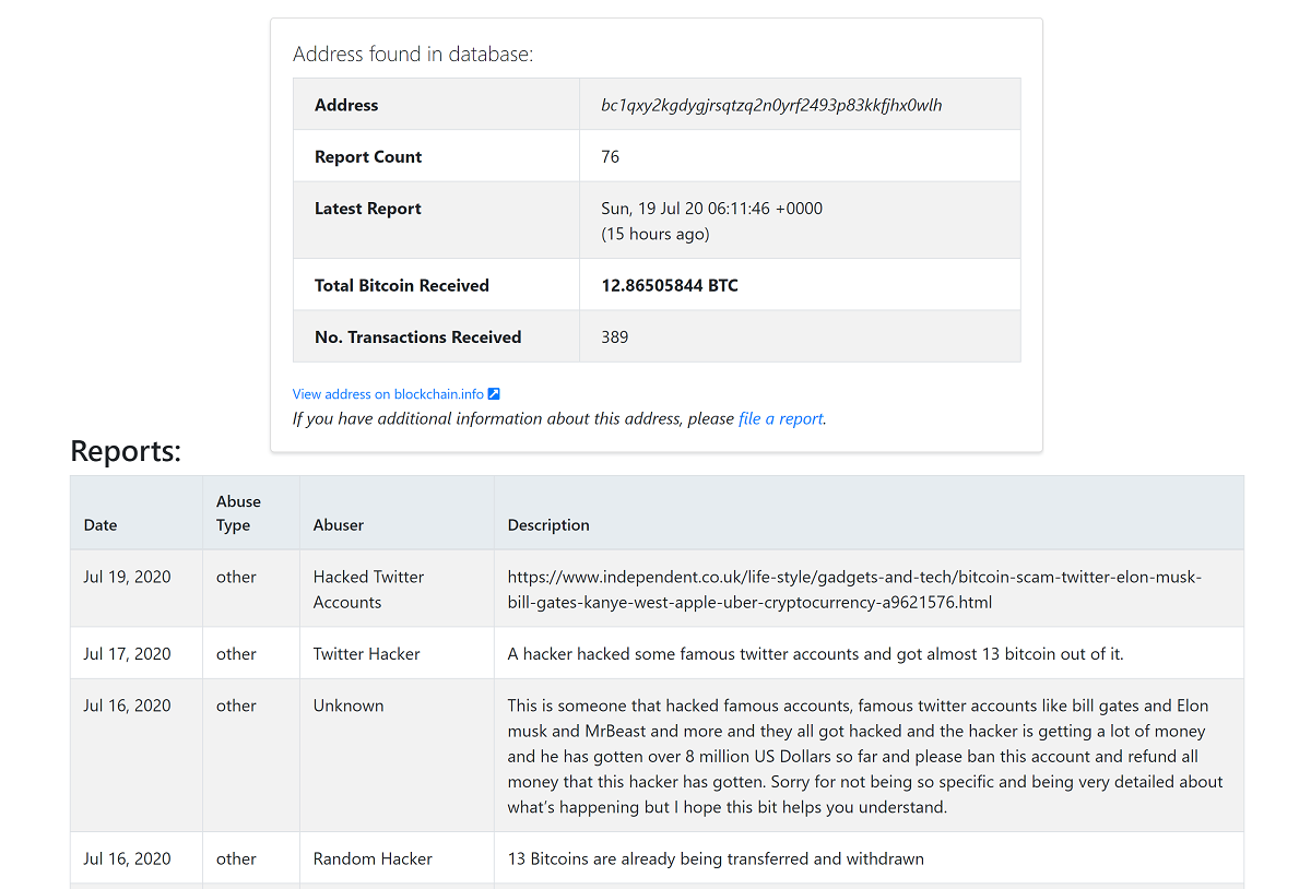 Bitcoin Address | Wallet Lookup - Blockonomics