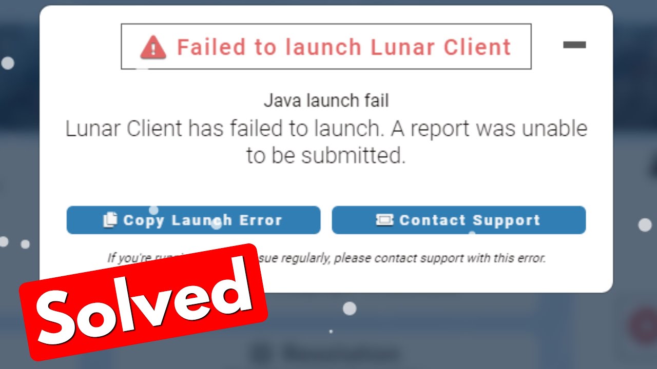 Login Issues : Lunar Client