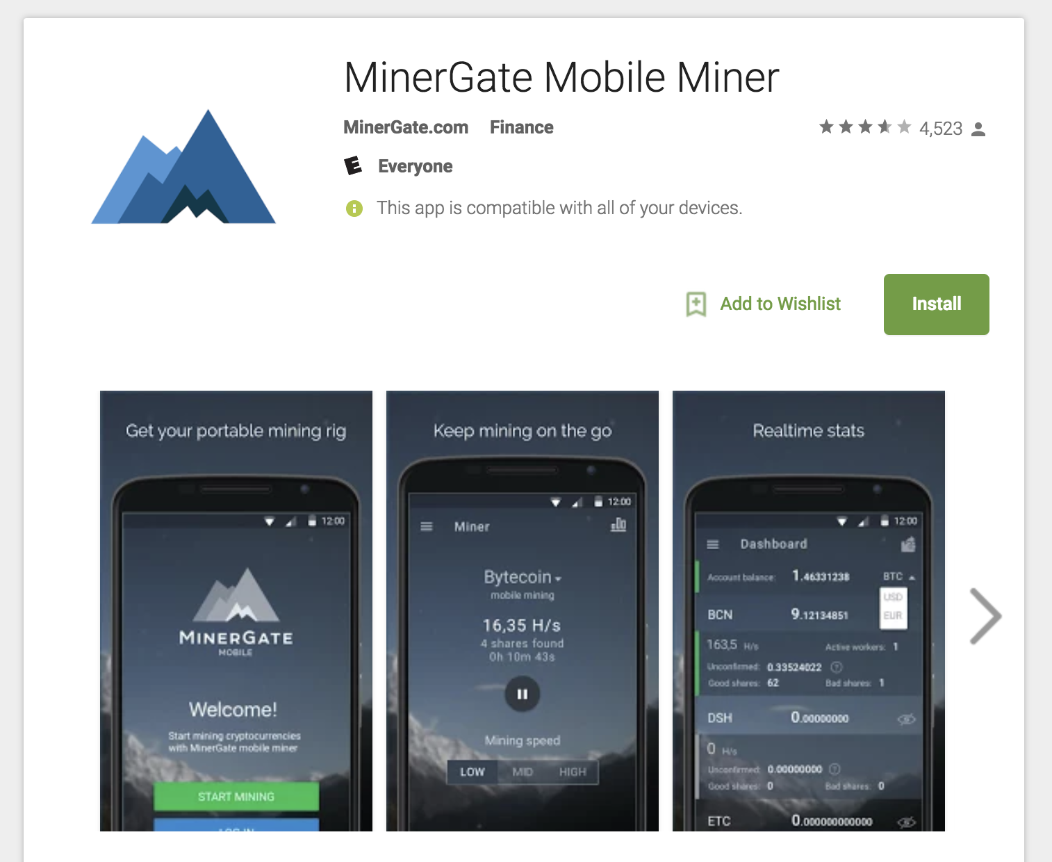 Download MinerGate - Earning APK for Android - Free and Safe Download