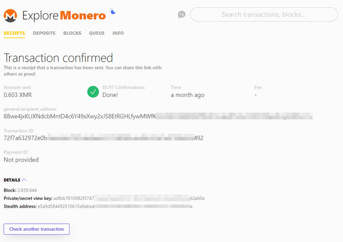 Monero | General Discussion » List of payment ID