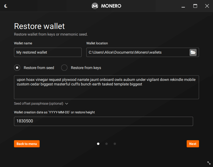 Monero wallet: 