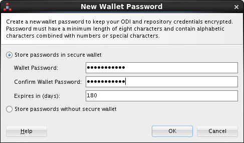 Configuring a Password-Protected Wallet for Storing Login Credentials