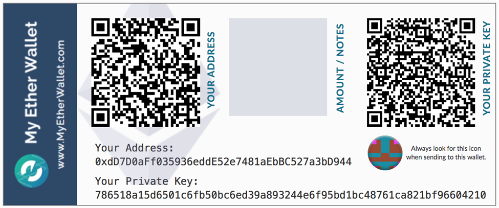 Paper wallet for Bitcoin