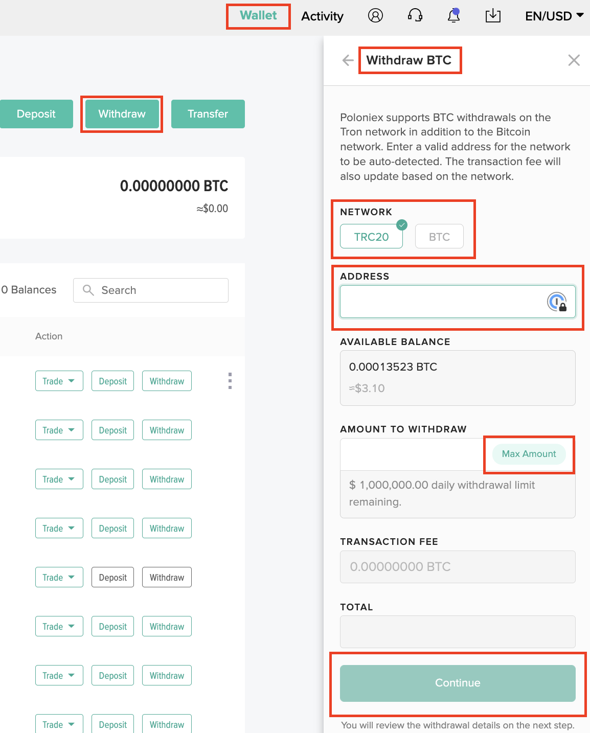 Migrating your coins from Poloniex | Ledger