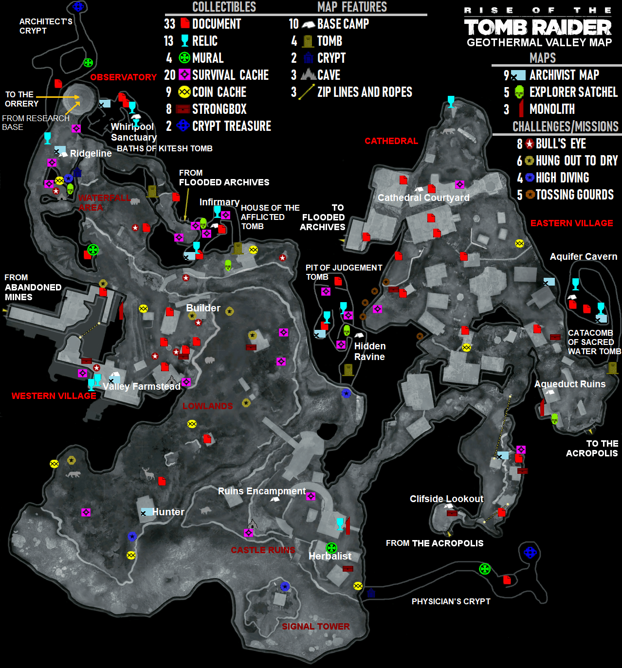 Rise of the Tomb Raider - Coin Caches Not on Map