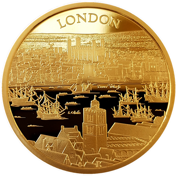 Arsenal London Skyline Trolley Coin Keyring | Official Online Store