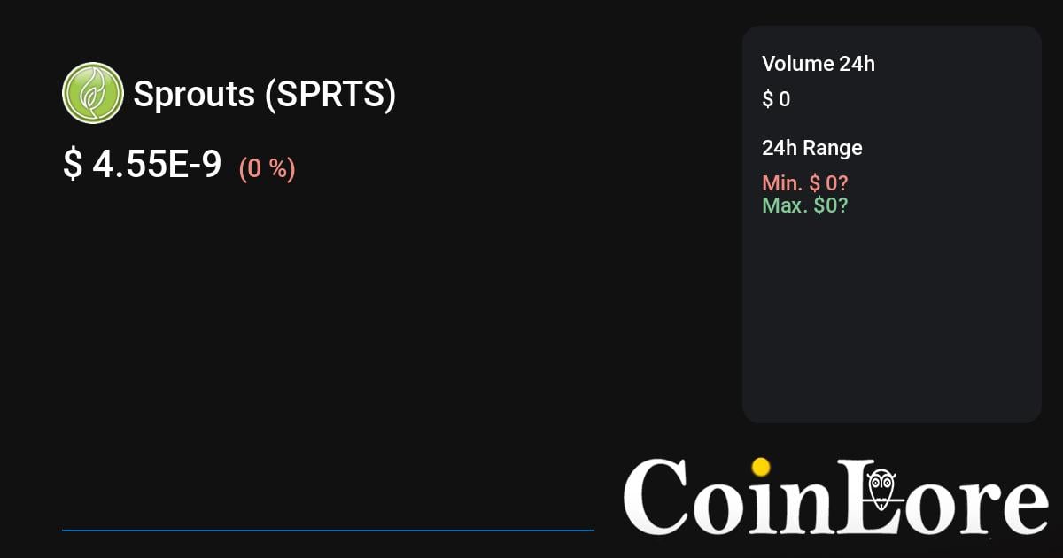 Sprouts Price Today Stock SPRTS/usd Value Chart