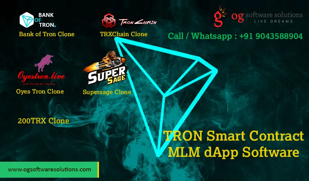 TRON (TRX) Smart Contract MLM Software Development Company-MLM software chennai