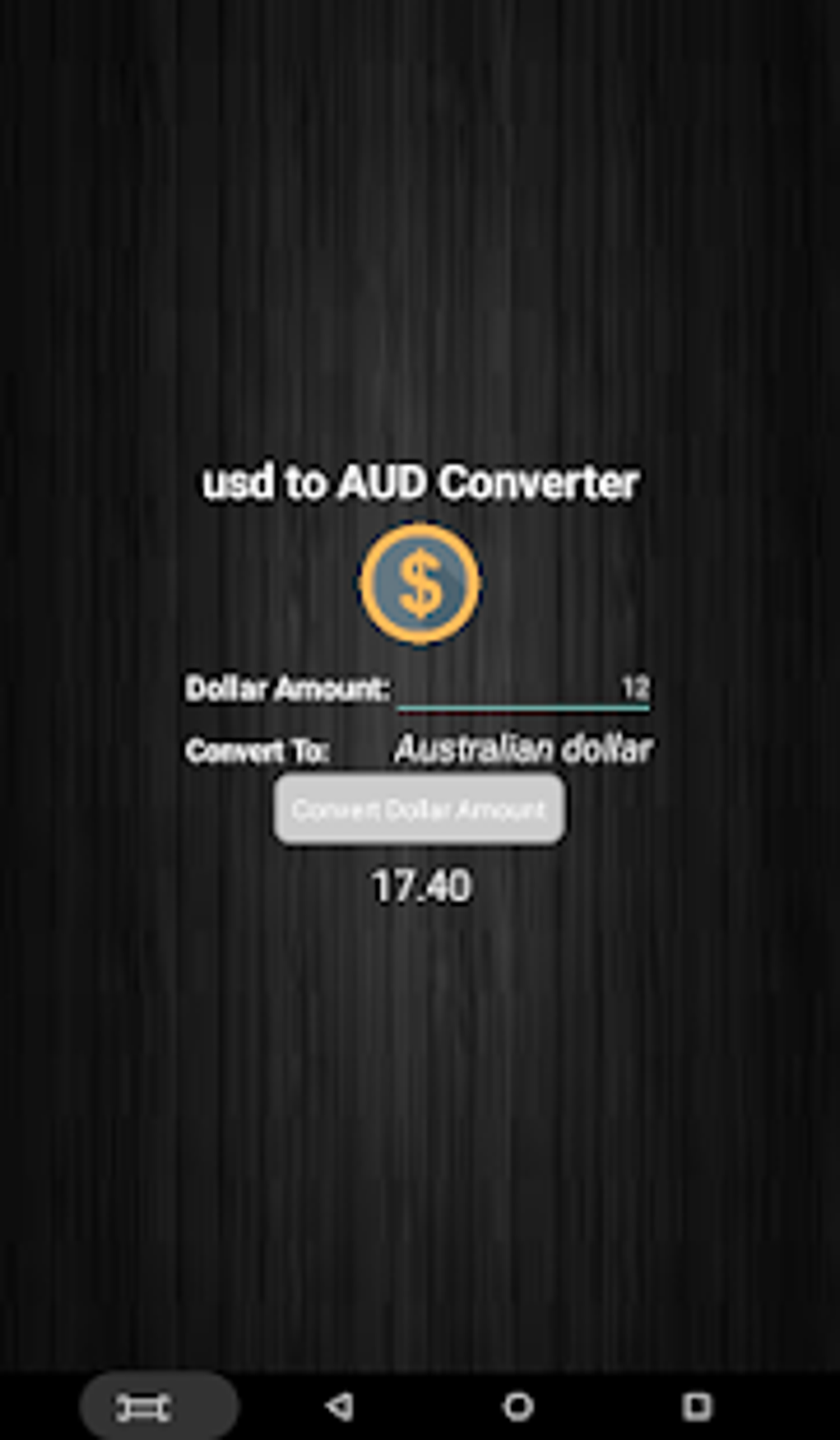 Convert Australian Dollars (AUD) to US Dollars (USD) in Foreign Currency