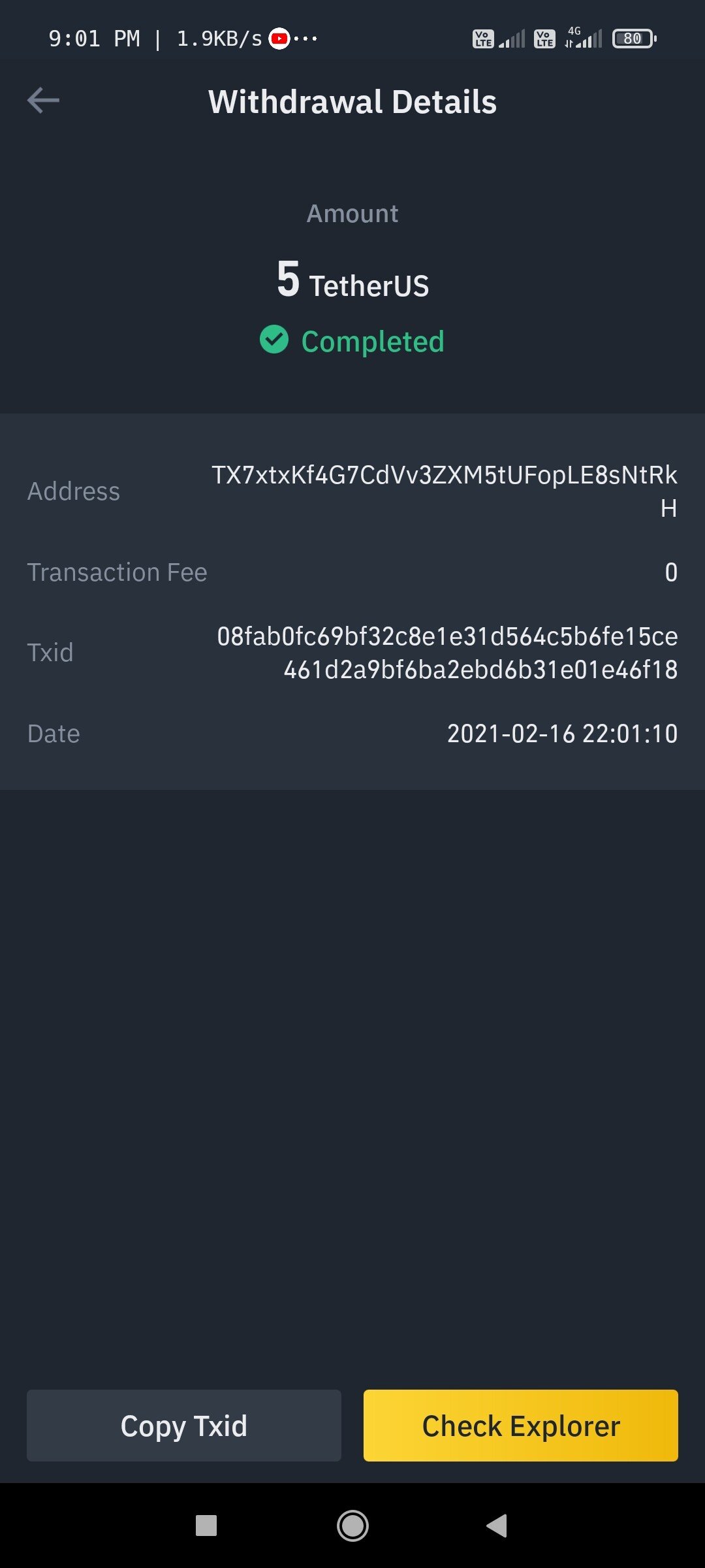 Check USDT-TRC20 Address Balance - YL Software