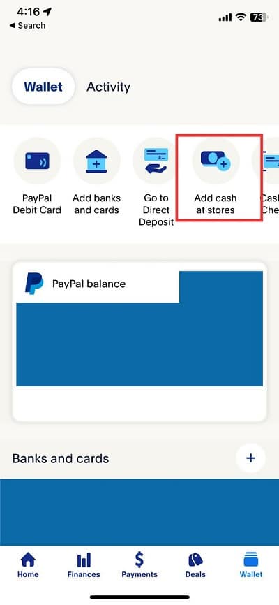 where can i load my PayPal card