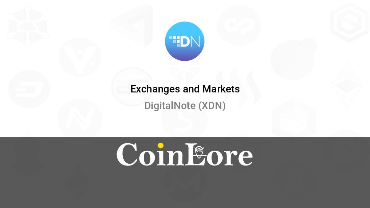 DigitalNote price today, XDN to USD live price, marketcap and chart | CoinMarketCap